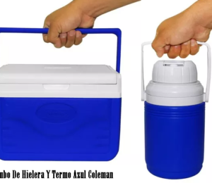 Combo De Hielera Y Termo Azul Coleman